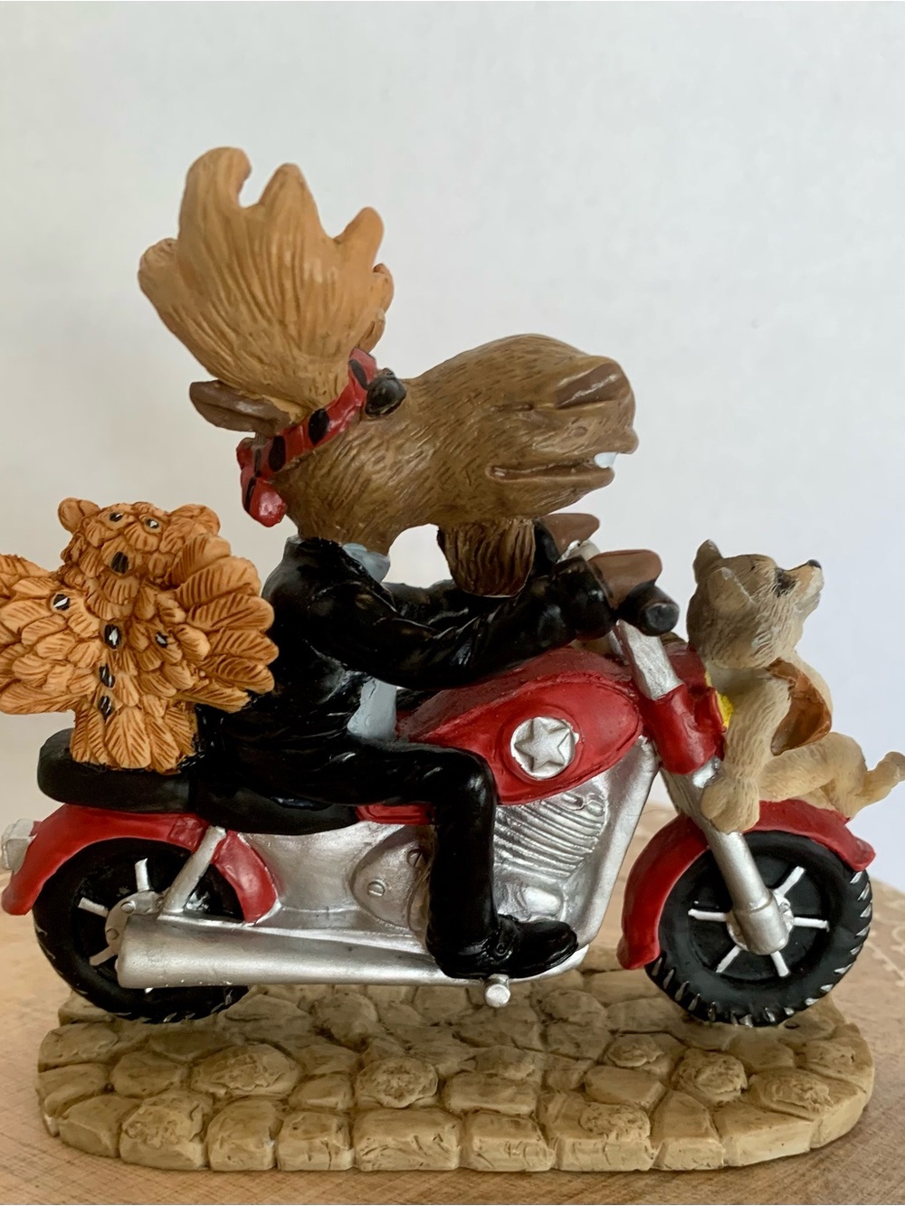 Lipco Moose Motorcycle Rider Couple Figurine - Picture 3 of 6